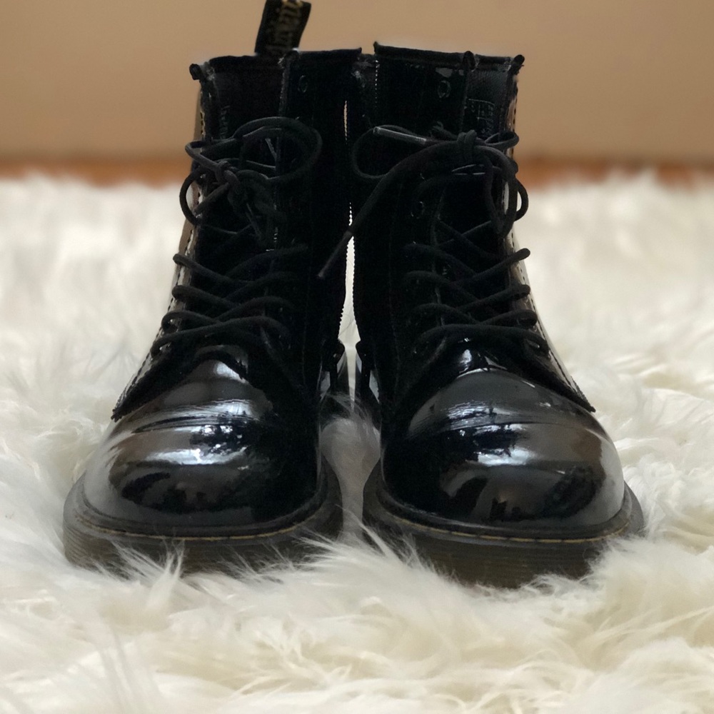 Dr. Marten’s Glossy Ankle Boot